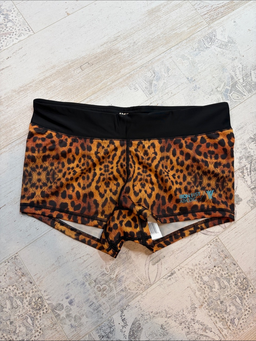 Iron Fist Athletic Leopard Print Work Out Shorts Size XXL